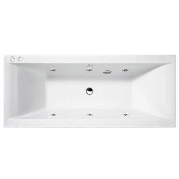 Aquastream Whirlpools - 6 Jet Aquaspa Square Double Ended Acrylic Bath - Various Size Options Profile Large Image