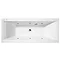 Aquastream Whirlpools - 6 Jet Aquaspa Square Double Ended Acrylic Bath - Various Size Options Large Image