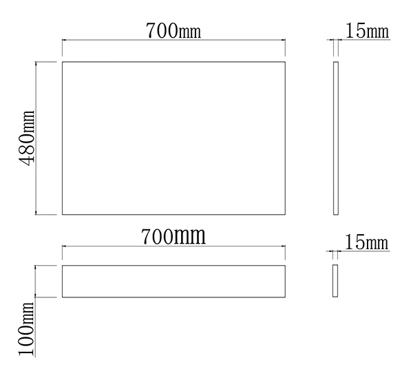 AquaSure 700mm Gloss White Waterproof Traditional End Bath Panel & Plinth