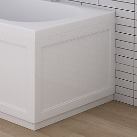 AquaSure 700mm Gloss White Waterproof Traditional End Bath Panel & Plinth