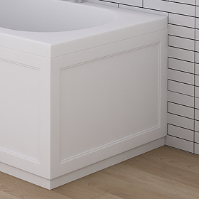 AquaSure 700mm Matt White Waterproof Traditional End Bath Panel & Plinth