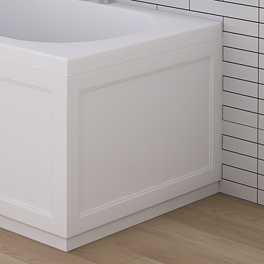 AquaSure 700mm Matt White Waterproof Traditional End Bath Panel & Plinth