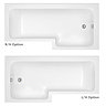 AquaSure Cove L-Shaped Waterproof Chrome Round Complete Bathroom Suite