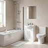 AquaSure Cove Waterproof Chrome Round Complete Bathroom Suite - Close Coupled WC