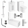 AquaSure Cove Waterproof Chrome Round Complete Bathroom Suite