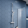 AquaSure Cove Waterproof Chrome Square Complete Bathroom Suite - Close Coupled WC