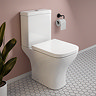 AquaSure Cove Waterproof Chrome Square Complete Bathroom Suite - Close Coupled WC