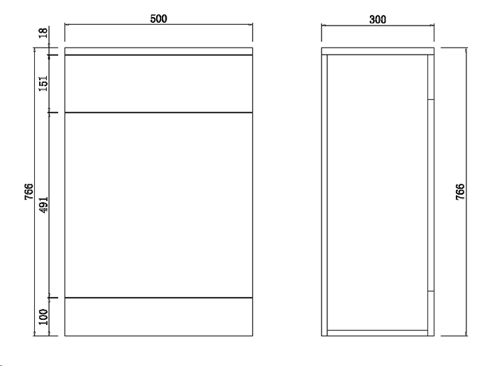 AquaSure Cove Waterproof Chrome Square Complete Bathroom Suite