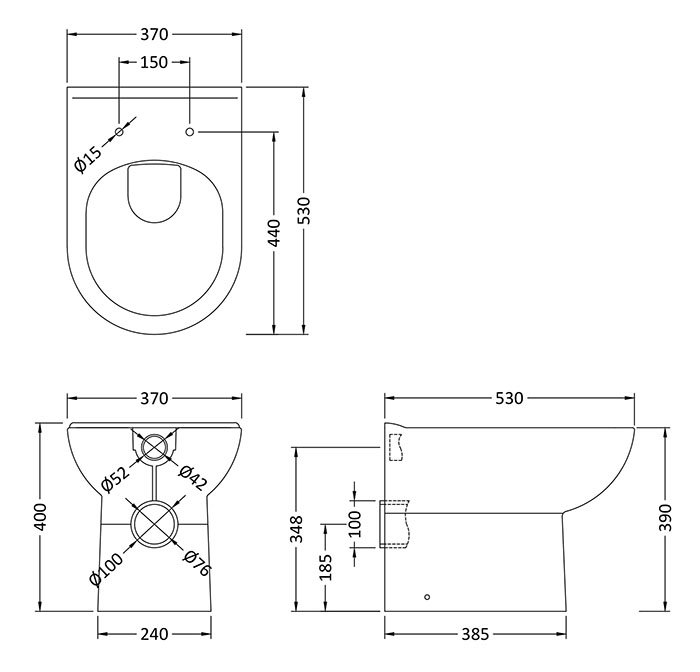 AquaSure Cove Waterproof Chrome Square Complete Bathroom Suite