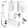 AquaSure Cove Waterproof Chrome Square Complete Bathroom Suite