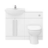AquaSure Cove White PVC 550mm Vanity with WC Toilet Unit - 100% Waterproof