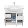 AquaSure Cove White PVC 850mm Vanity with WC Toilet Unit - 100% Waterproof