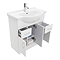 AquaSure Cove White PVC 850mm Vanity with WC Toilet Unit - 100% Waterproof
