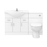 AquaSure Cove White PVC 850mm Vanity with WC Toilet Unit - 100% Waterproof