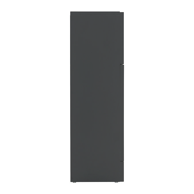 AquaSure Fluted 500mm PVC WC Unit Satin Dark Grey - 100% Waterproof