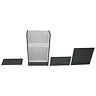 AquaSure Fluted 500mm PVC WC Unit Satin Dark Grey - 100% Waterproof