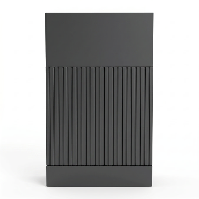 AquaSure Fluted 500mm PVC WC Unit Satin Anthracite - 100% Waterproof
