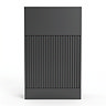 AquaSure Fluted 500mm PVC WC Unit Satin Anthracite - 100% Waterproof