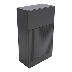 AquaSure Fluted 500mm PVC WC Unit Satin Anthracite - 100% Waterproof