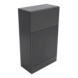 AquaSure Fluted 500mm PVC WC Unit Satin Anthracite - 100% Waterproof