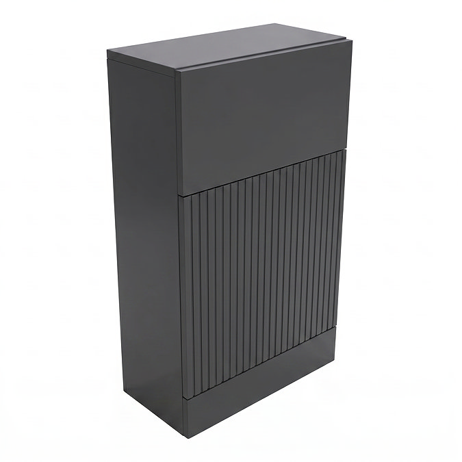 AquaSure Fluted 500mm PVC WC Unit Satin Anthracite - 100% Waterproof