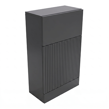 AquaSure Fluted 500mm PVC WC Unit Satin Anthracite - 100% Waterproof