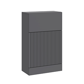AquaSure Fluted 500mm PVC WC Unit Satin Anthracite - 100% Waterproof