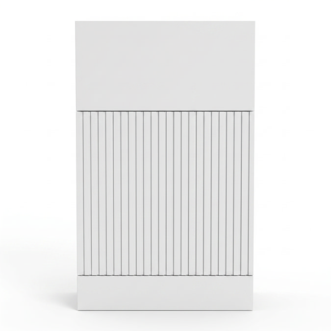 AquaSure Fluted 500mm PVC WC Unit Satin White - 100% Waterproof