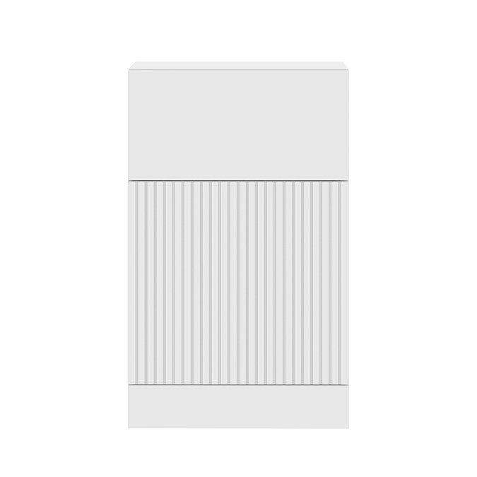 AquaSure Fluted 500mm PVC WC Unit Satin White - 100% Waterproof