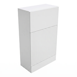 AquaSure Fluted 500mm PVC WC Unit Satin White - 100% Waterproof