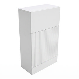 AquaSure Fluted 500mm PVC WC Unit Satin White - 100% Waterproof