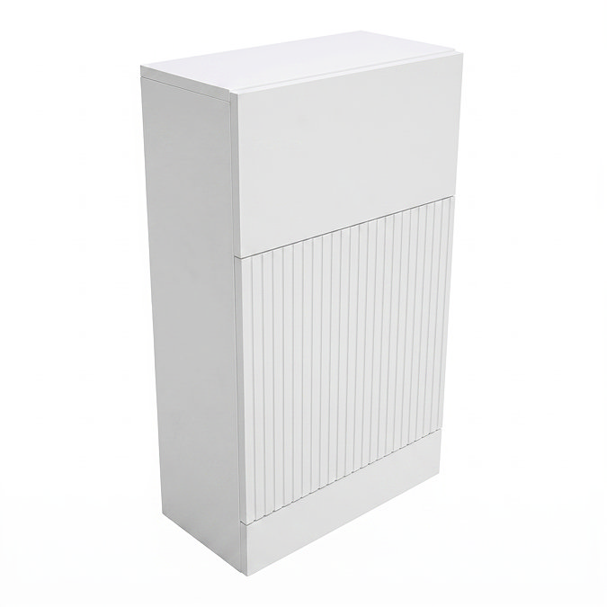 AquaSure Fluted 500mm PVC WC Unit Satin White - 100% Waterproof