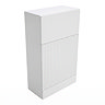 AquaSure Fluted 500mm PVC WC Unit Satin White - 100% Waterproof
