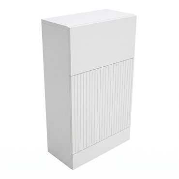 AquaSure Fluted 500mm PVC WC Unit Satin White - 100% Waterproof