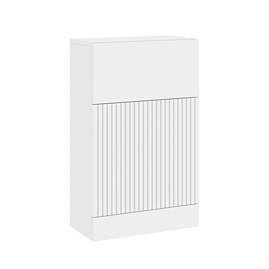 AquaSure Fluted 500mm PVC WC Unit Satin White - 100% Waterproof