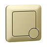 AquaSure Fluted Anthracite Complete Toilet Unit (Square Pan, Cistern, Brushed Brass Flush)