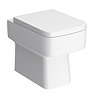 AquaSure Fluted Anthracite Waterproof PVC Complete Toilet Unit (Square Pan, Cistern, Matt Black Flush)