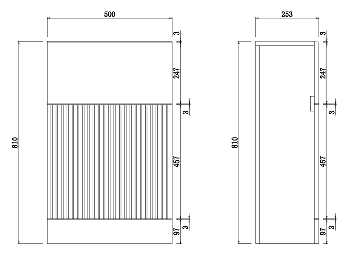 AquaSure Fluted Anthracite Waterproof PVC Complete Toilet Unit (Square Pan, Cistern, Matt Black Flush)