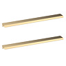 AquaSure Fluted Waterproof PVC Vanity Unit Satin Dark Grey - 800mm with Brushed Brass Handles