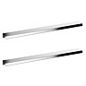 AquaSure Fluted Waterproof PVC Vanity Unit Satin Dark Grey - 800mm with Chrome Handles