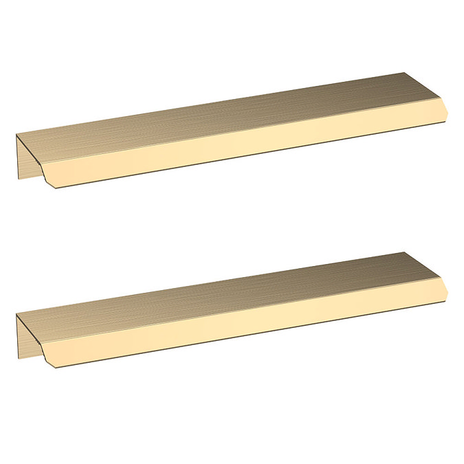 AquaSure Fluted Waterproof PVC Vanity Unit Satin White - 600mm with Brushed Brass Handles