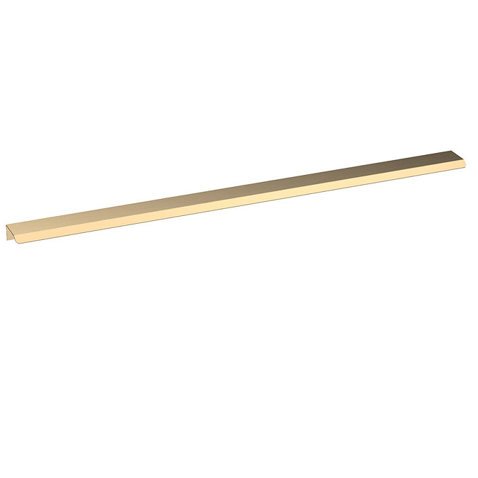 AquaSure Fluted Waterproof PVC Wall Hung Cabinet - Satin Dark Grey with Brushed Brass Handle