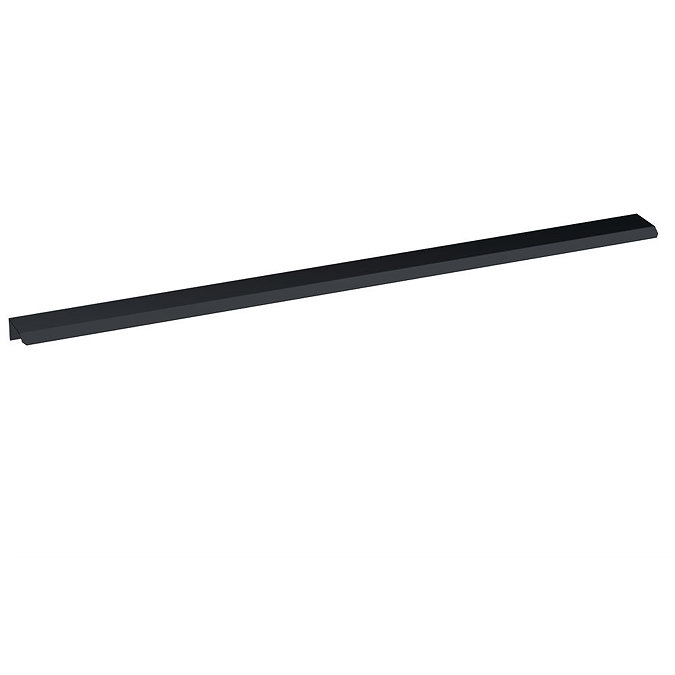 AquaSure Fluted Waterproof PVC Wall Hung Cabinet - Satin Dark Grey with Matt Black Handle