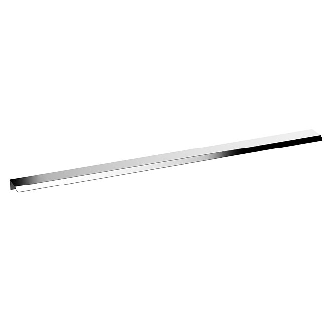 AquaSure Fluted Waterproof PVC Wall Hung Cabinet - Satin White with Chrome Handle