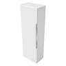 AquaSure Fluted Waterproof PVC Wall Hung Cabinet - Satin White with Chrome Handle