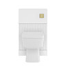 AquaSure Fluted White Complete Toilet Unit (Square Pan, Cistern, Brushed Brass Flush)