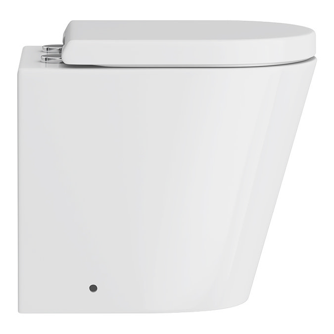 AquaSure Fluted White Waterproof PVC Complete Toilet Unit (Round Pan, Cistern, Matt Black Flush)
