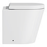 AquaSure Fluted White Waterproof PVC Complete Toilet Unit (Round Pan, Cistern, Matt Black Flush)