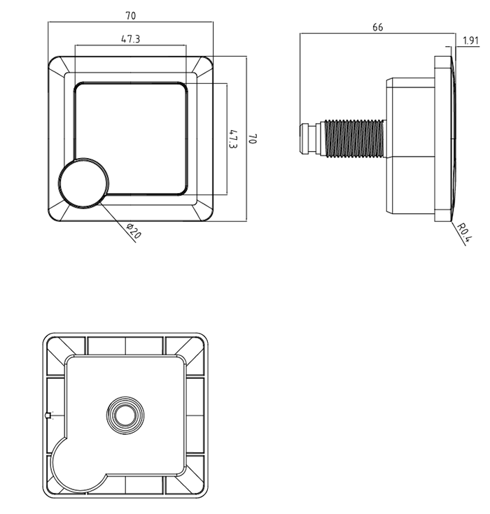 AquaSure Fluted White Waterproof PVC Complete Toilet Unit (Round Pan, Cistern, Matt Black Flush)