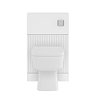 AquaSure Fluted White Waterproof PVC Complete Toilet Unit (Square Pan, Cistern, Chrome Flush)